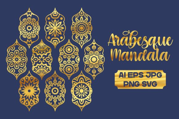 10 Modern Arabesque Graphics for Patterns and Branding