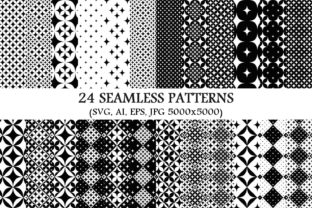 24 Seamless Curved Star Patterns for Modern Design
