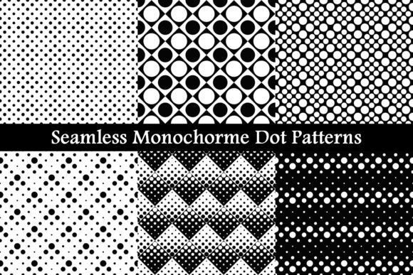 6 Seamless Monochrome Dot Patterns Graphics Freebies