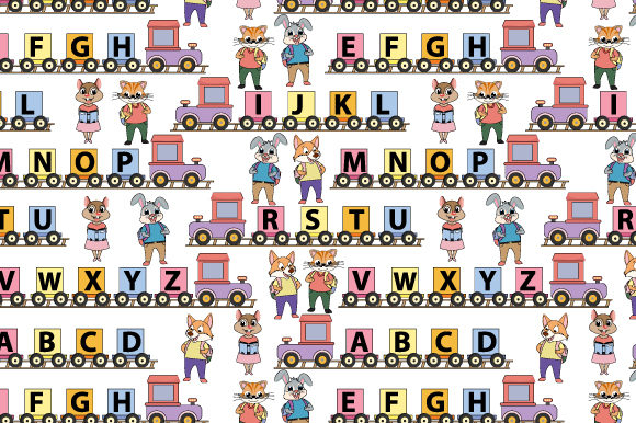 Alphabet Train Pattern for Local Business Branding