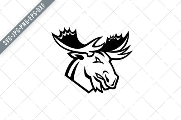 Angry Moose Mascot Graphic for Local Business Branding