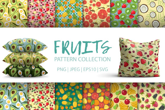 Fruits Pattern Collection - Fresh Graphics for Modern Design