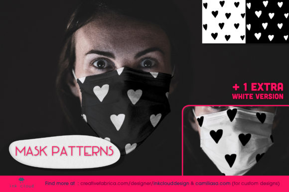Health Mask Heart Graphics for Crafting