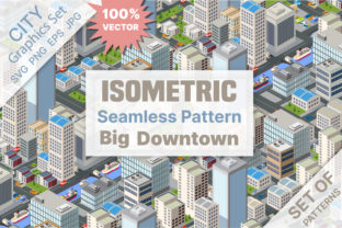 Isometric Landscape Seamless Map for Graphics and Patterns