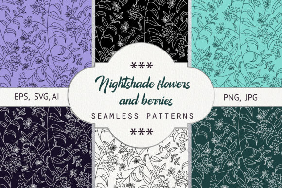 Nightshade Seamless Patterns for Branding and Design