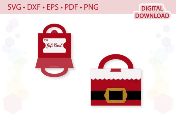 Santa Gift Card Holder Template for Laser Cutting and Cards