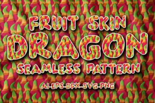 Seamless Pattern Fruit Dragon Skin Graphics
