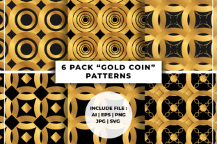 Seamless Patterns Gold Effect Graphics