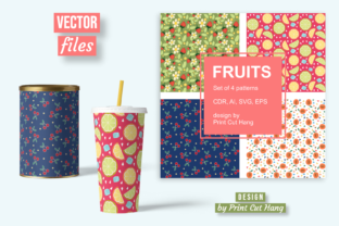 Seamless Patterns with Fruits Graphics