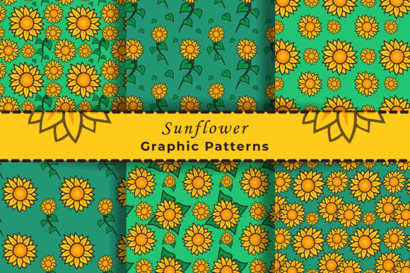 Seamless Sunflower Graphics for Modern Design