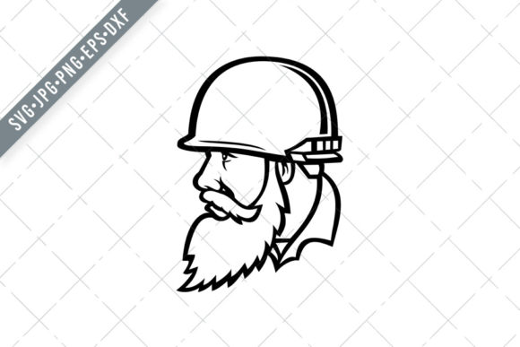 Vietnam War American Soldier Helmet SVG for Blog and Web Design